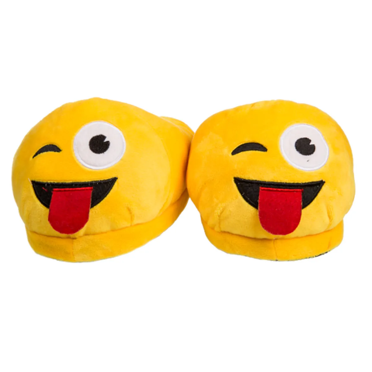 Kuschel-Hausschuhe Emoji – ausgestreckte Zunge 37-38