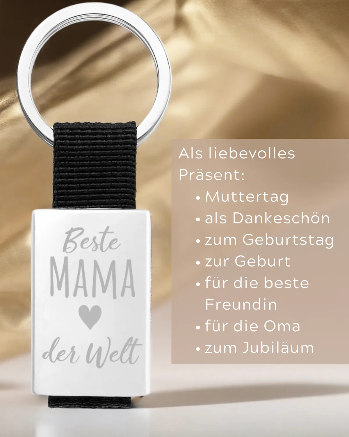 Personalisierter Schlüsselanhänger für die Beste Mama der Welt 