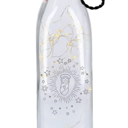 Flaschenlicht Winter Jesus und Sterne