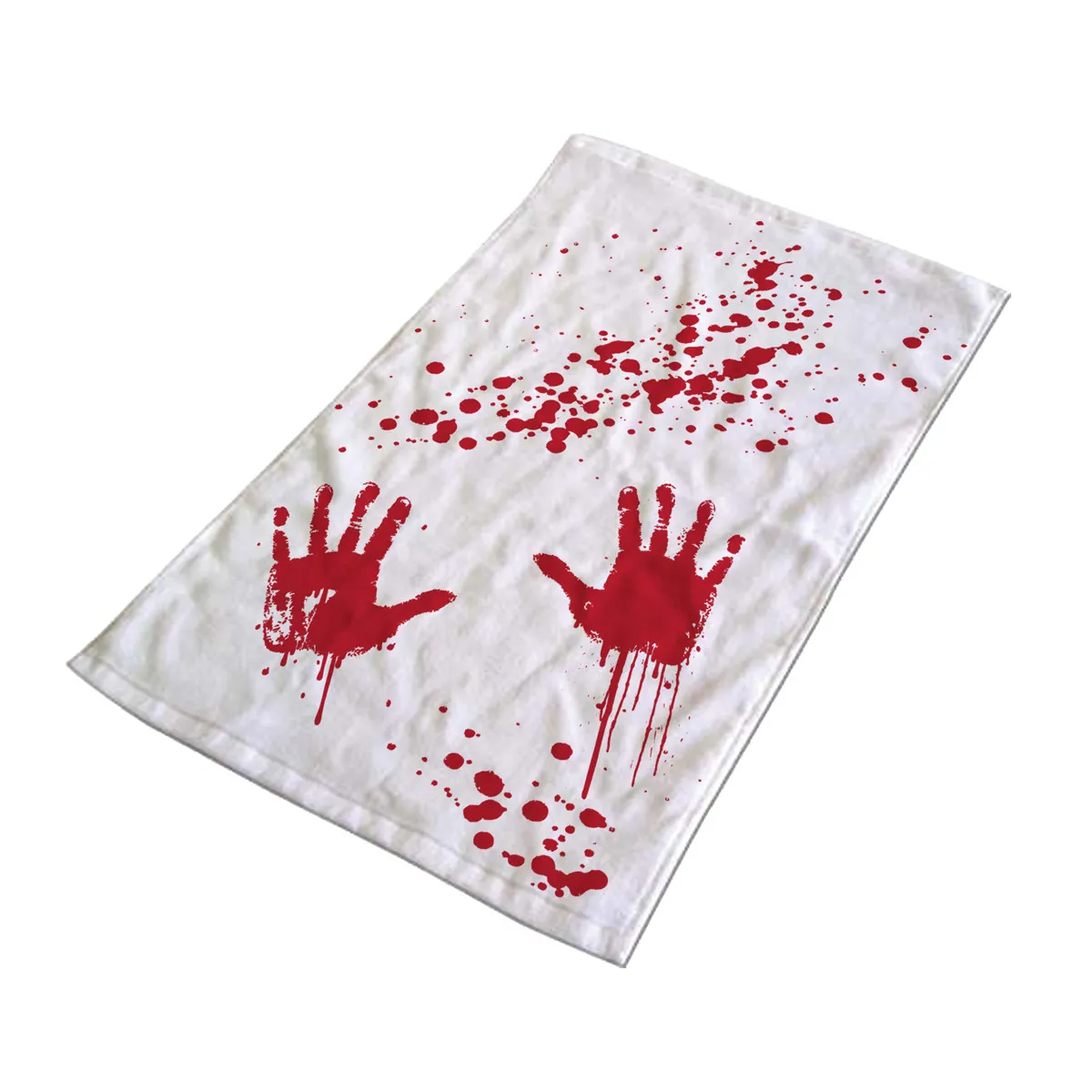 Handtuch - mit blutigen Händen