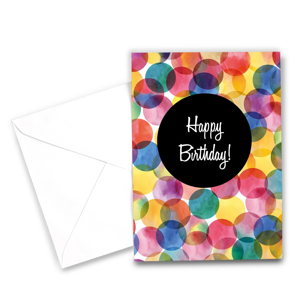 Farbenfrohe Geburtstagskarte personalisierbar