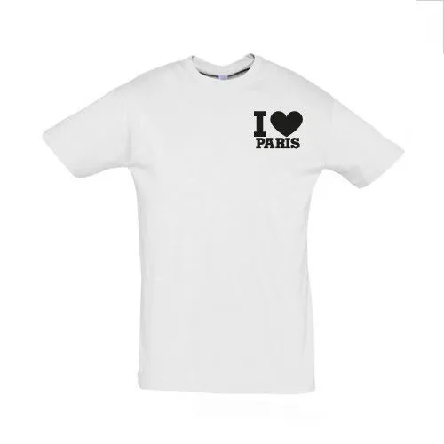 Herren T-Shirt "I love" weiß / XL