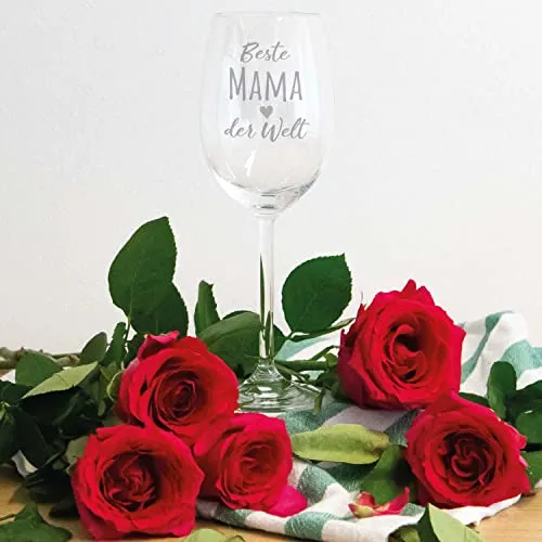 Weinglas mit Gravur Beste Mama der Welt