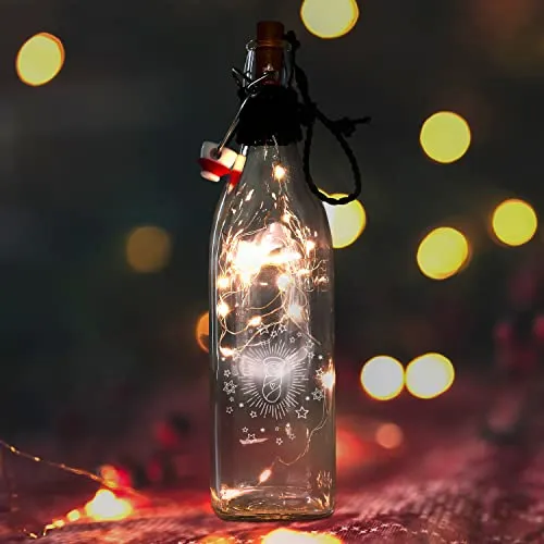 Flaschenlicht Winter Jesus und Sterne