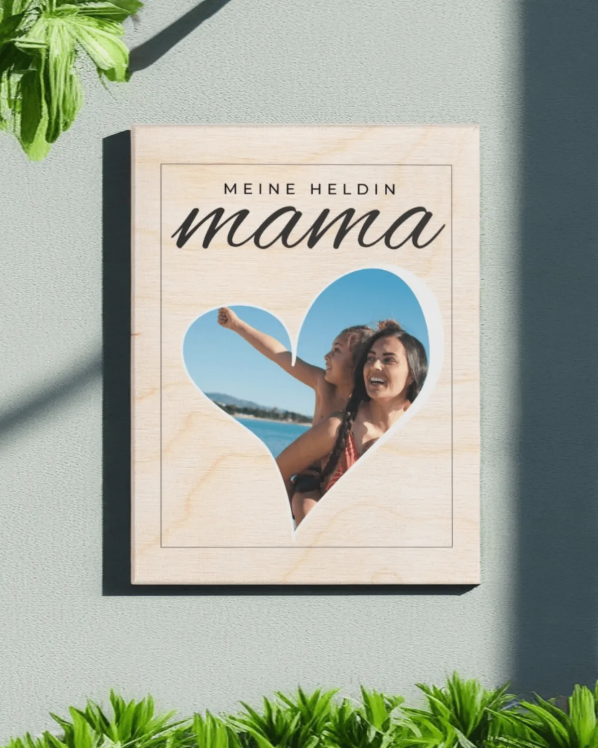 Personalisiertes Foto-Holz-Wandbild für Mama – Individuelles Fotogeschenk