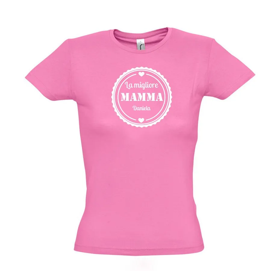 Damen T-Shirt "Beste Mama" rosa/S