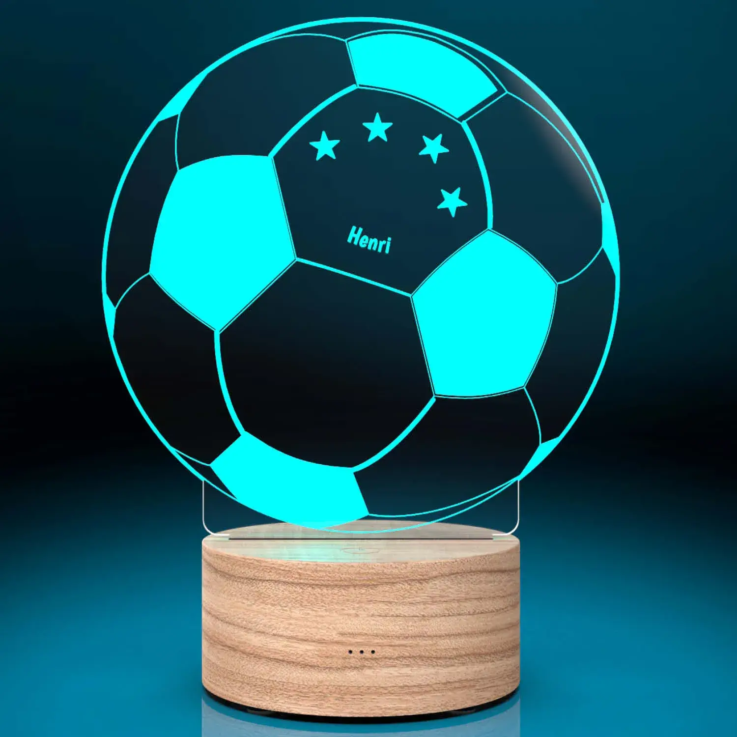 LED-Leuchte Fussball mit Gravur
