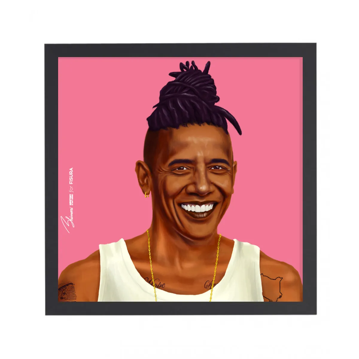 The Hipstory Art Print - Barack Obama als Hipster 5050cm