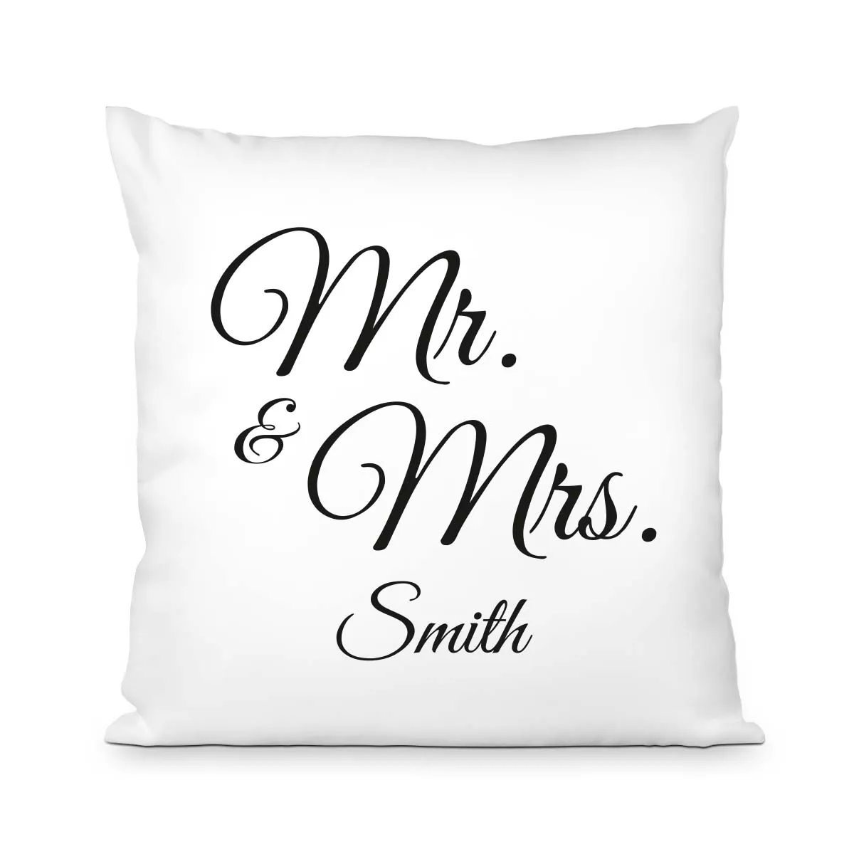 Kissen mit Druck "Mr. & Mrs."