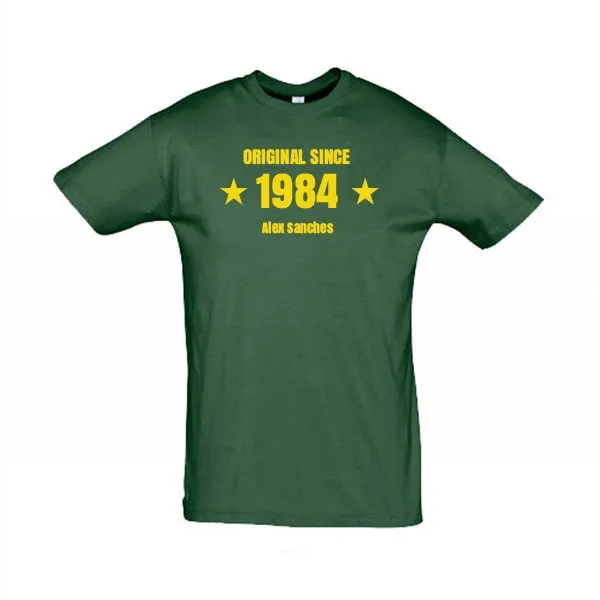 Herren T-Shirt "Original since" grün/XL
