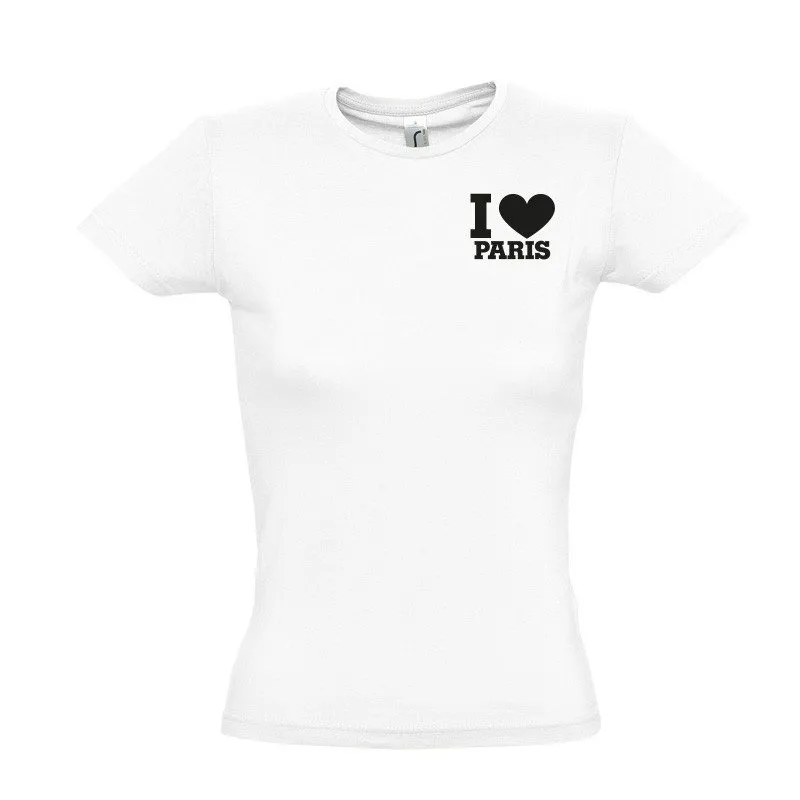 Damen T-Shirt "I love" weiß / M